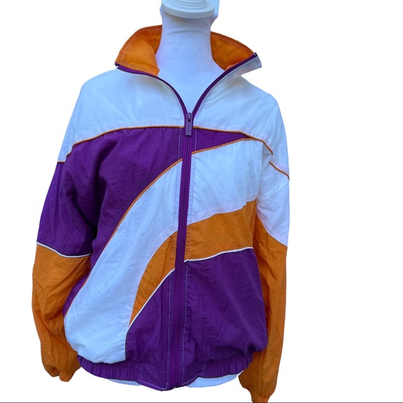 Reebok Unisex 80’s Color Block Windbreaker Jacket size small - Picture 3 of 10